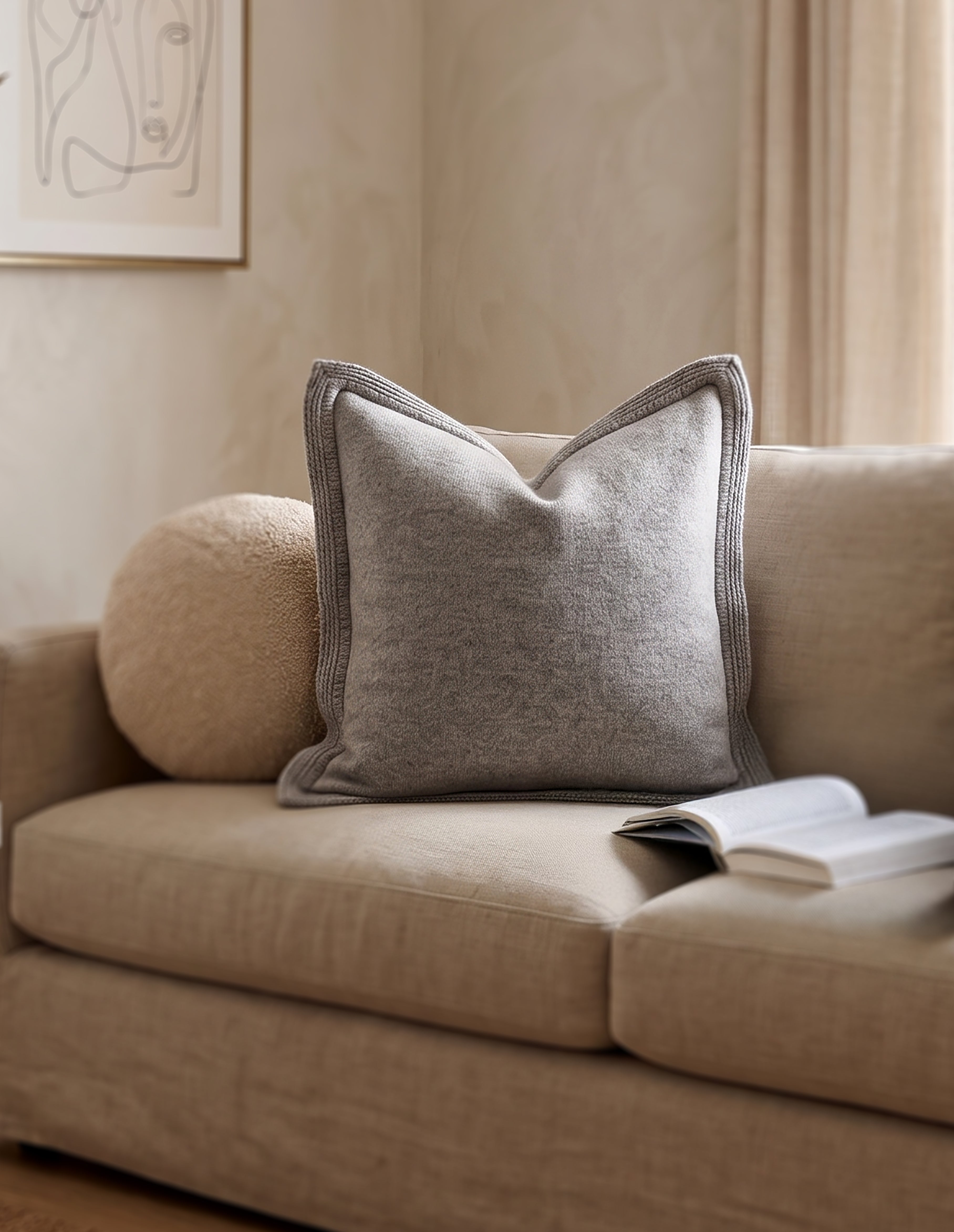 The Aspen Cashmere Pillow | Heather Grey