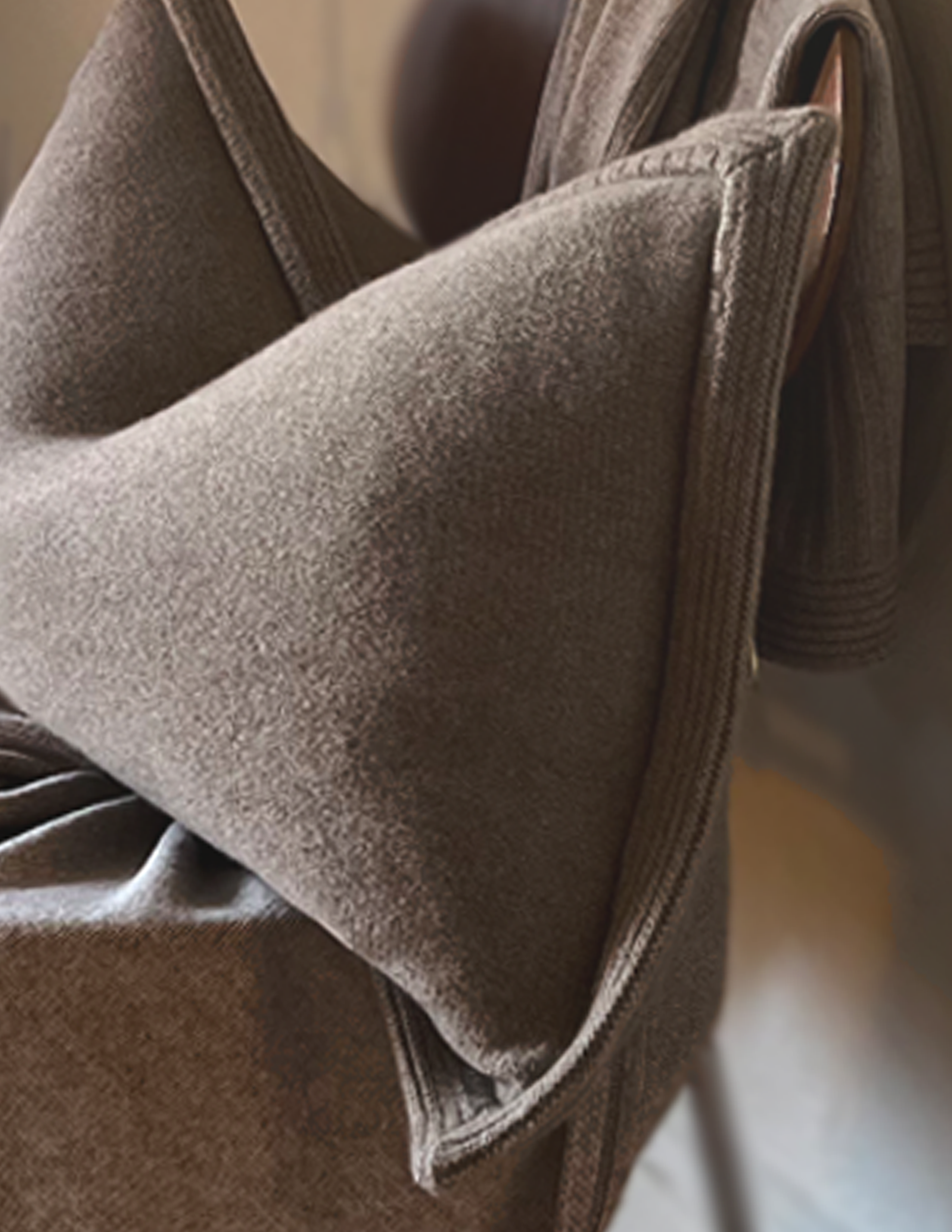 The Montauk Cashmere Pillow | Heather Oatmeal