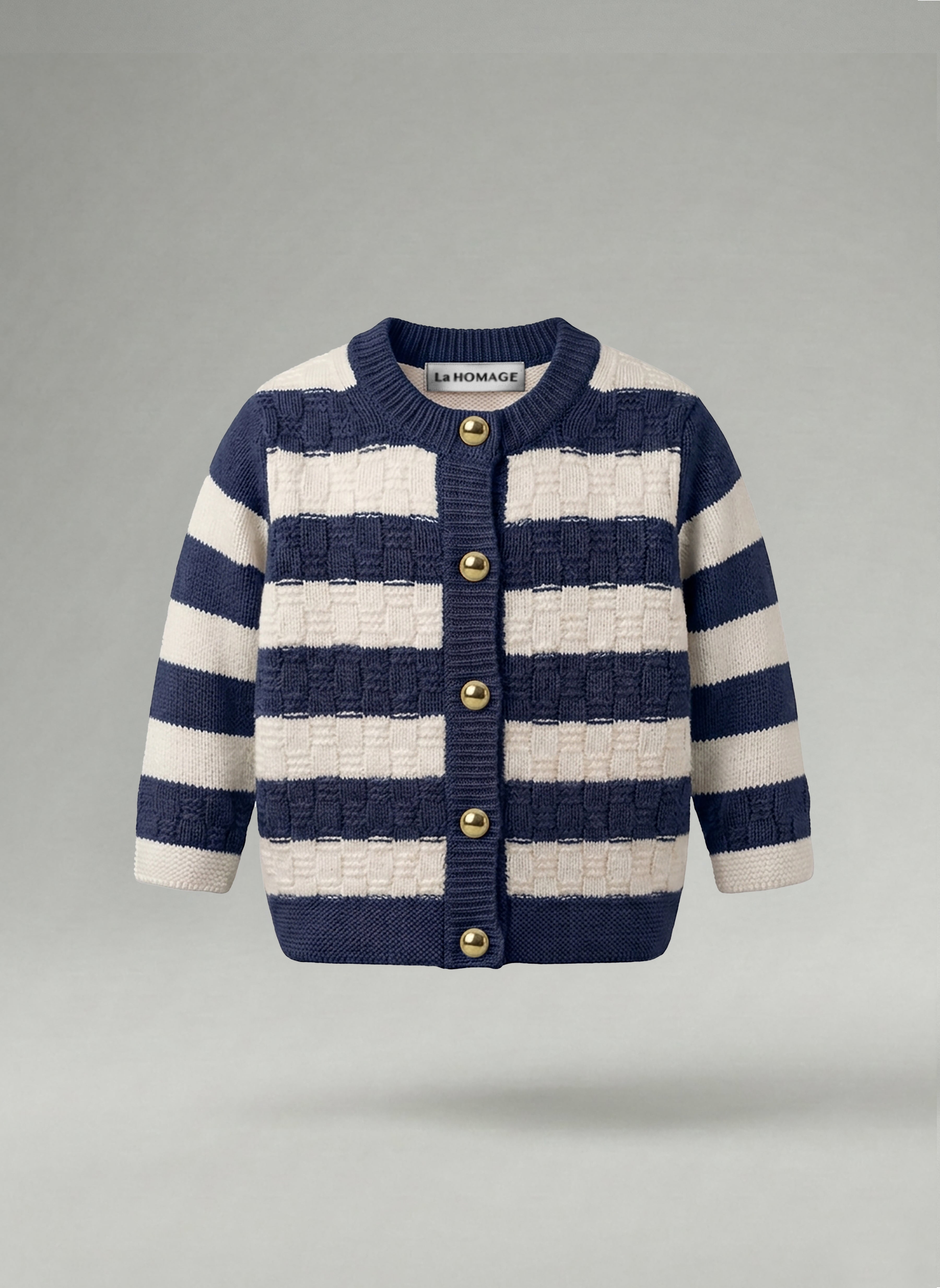 THE ASPEN CASHMERE CARDIGAN | HAMPTON STRIPE