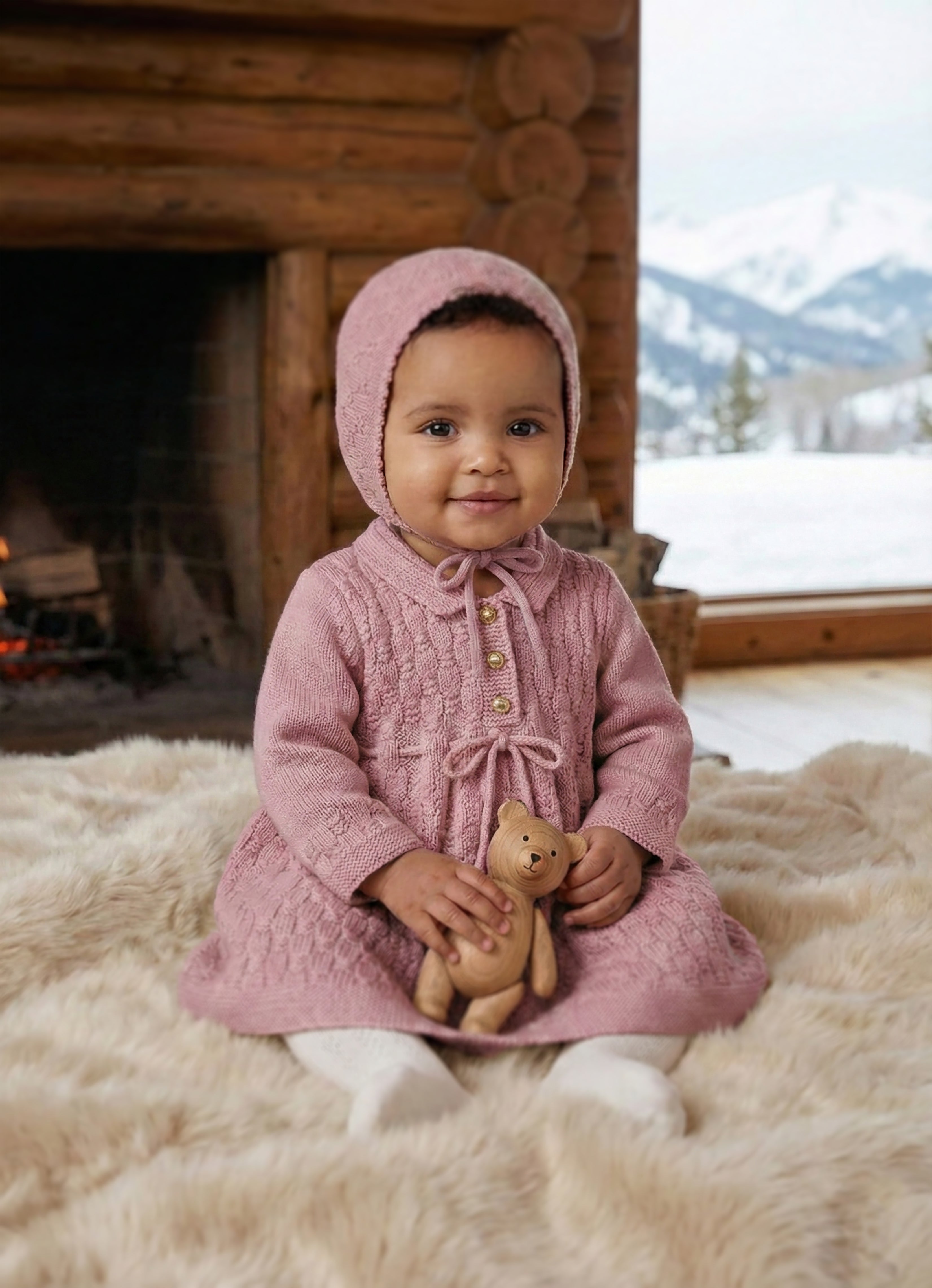 THE ASPEN CASHMERE BONNET | ROSE