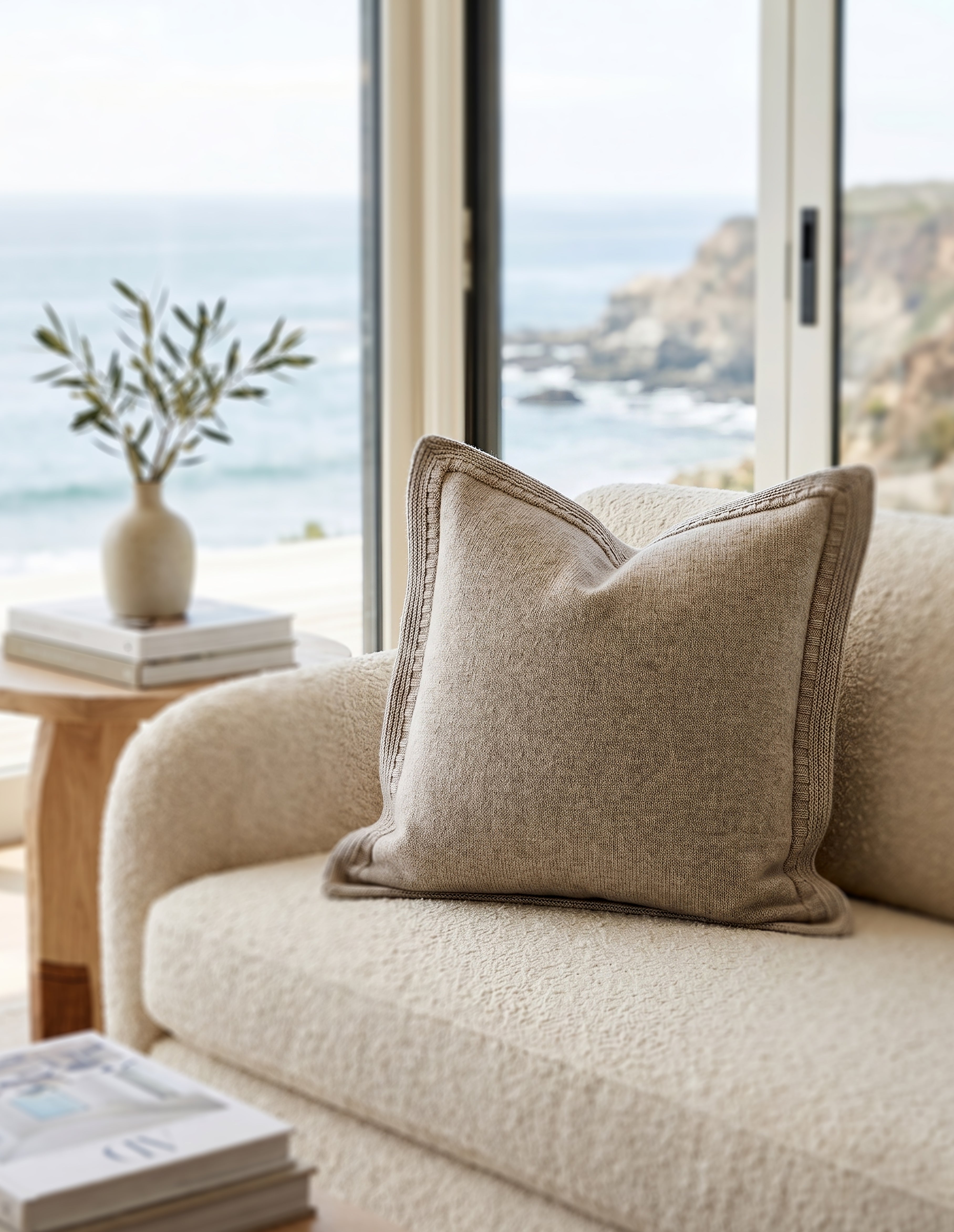 The Aspen Cashmere Pillow | Heather Oatmeal