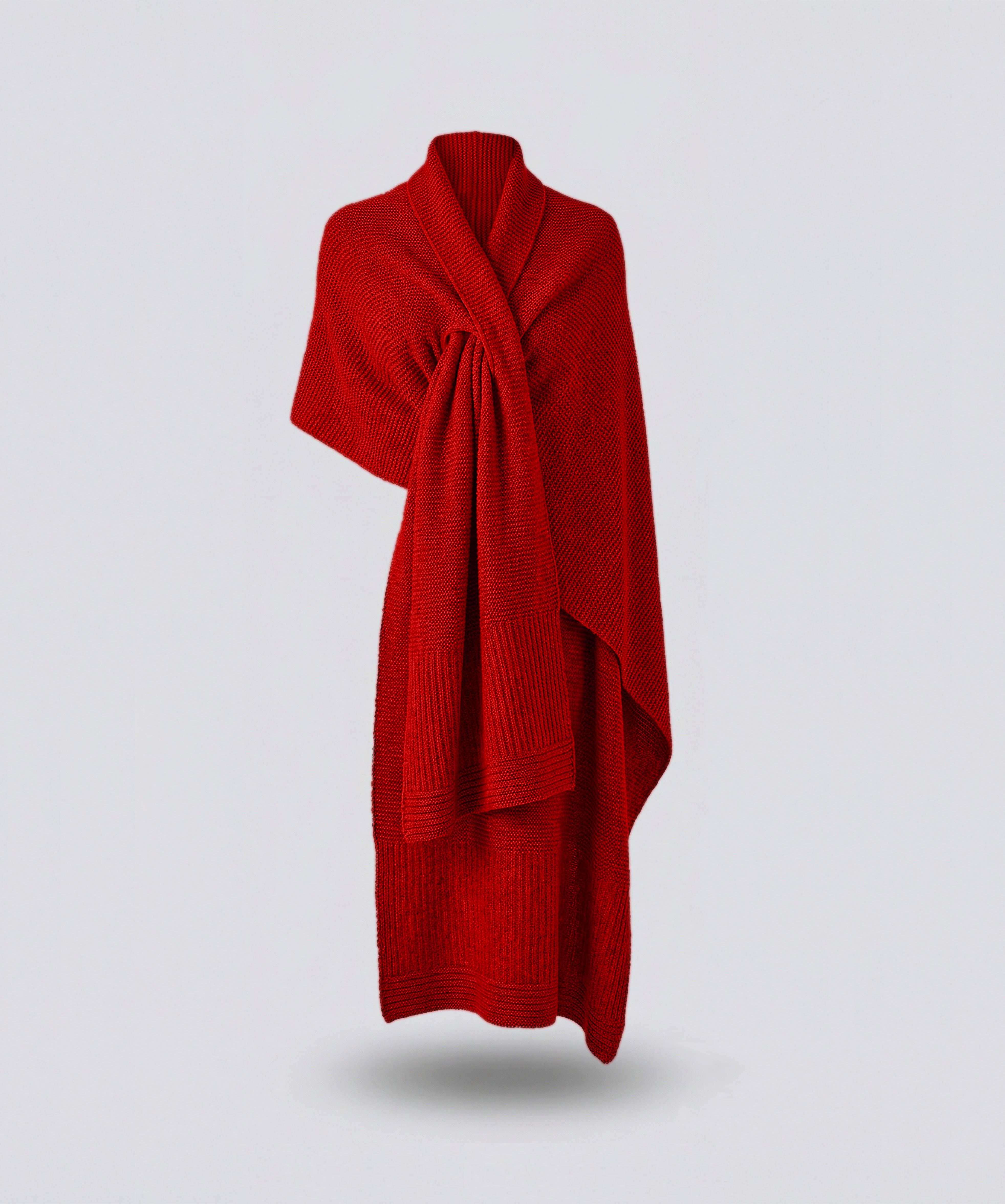 The Cocoon Cashmere Scarf | Tomato Red