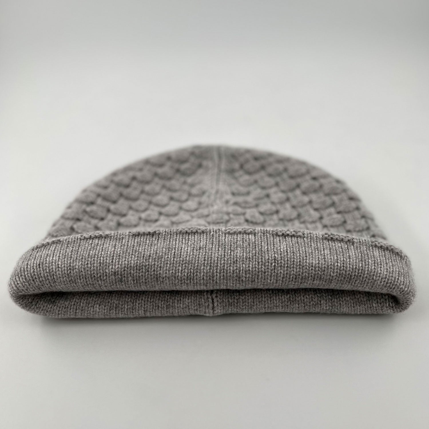 The Roll Cashmere Beanie | Heather Grey