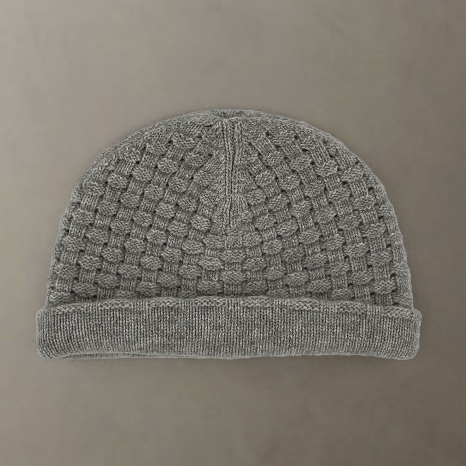 The Roll Cashmere Beanie | Heather Grey