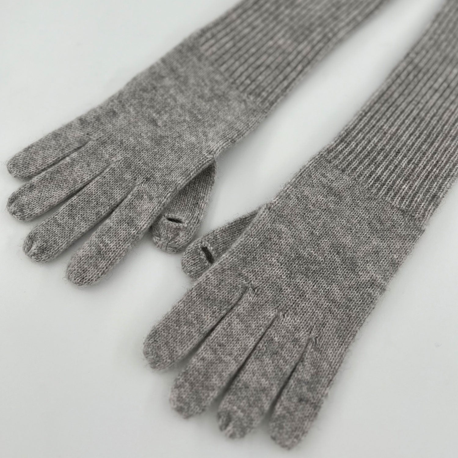 The Opera Cashmere Gloves | Heather Grey