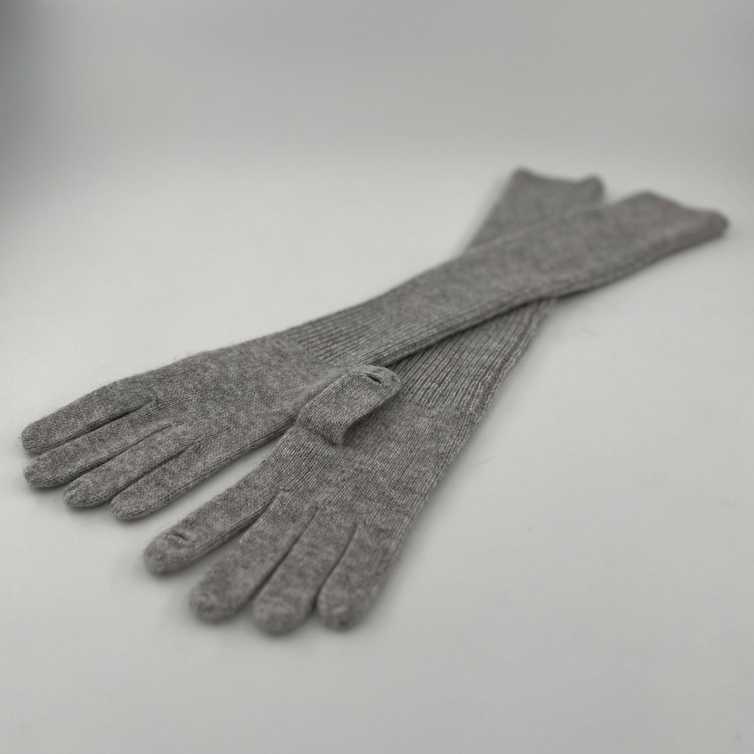 The Opera Cashmere Gloves | Heather Grey