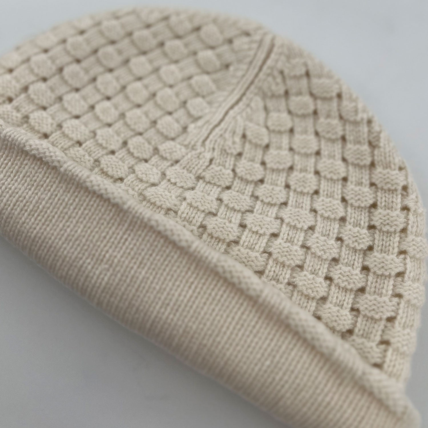 The Roll Cashmere Beanie | Cream