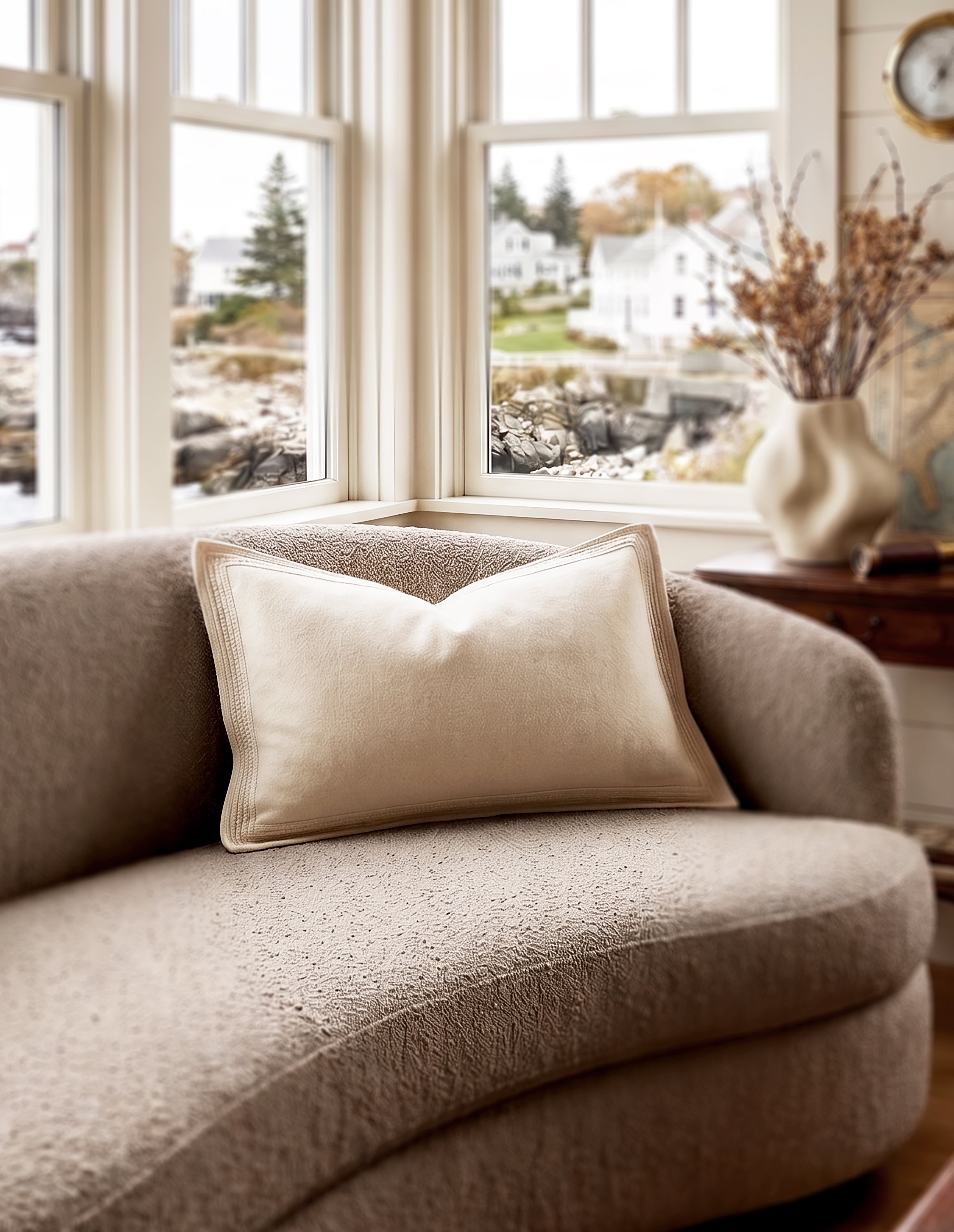 The Montauk Cashmere Pillow | Cream