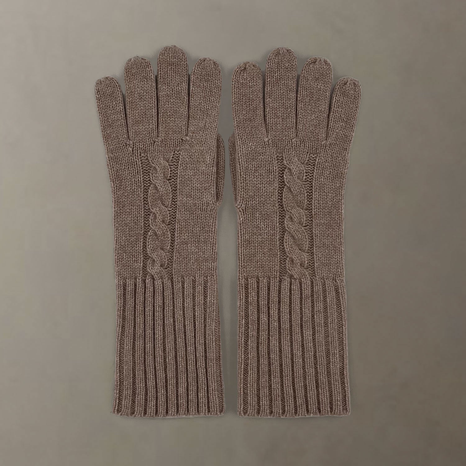 The Cable Cashmere Gloves | Heather Oatmeal