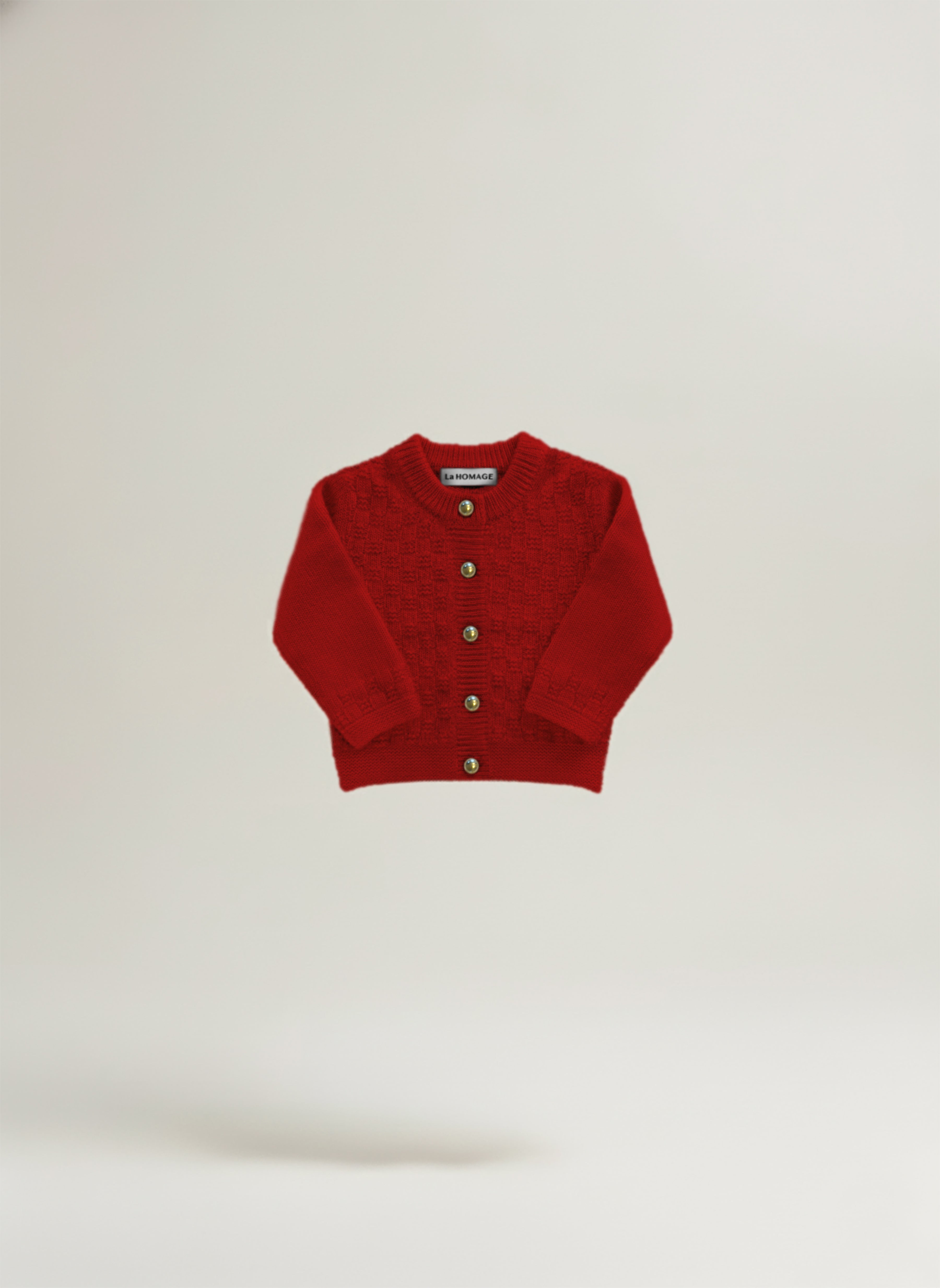 THE ASPEN CASHMERE BABY CARDIGAN | SCARLET RED
